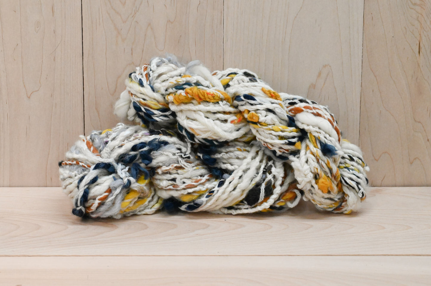 Handmade Super Chunky Forest Snow Art Yarn Using 100% Upcycled Materials