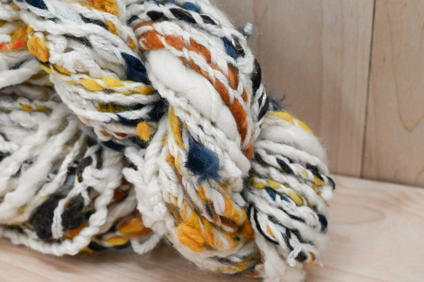 Handmade Super Chunky Forest Snow Art Yarn Using 100% Upcycled Materials