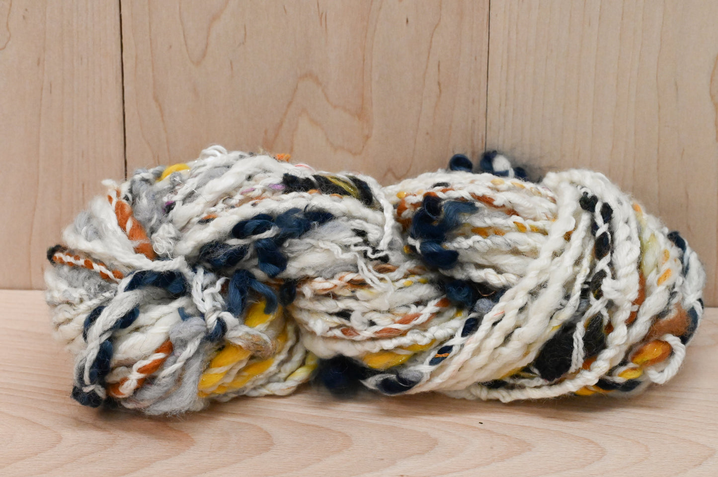 Handmade Super Chunky Forest Snow Art Yarn Using 100% Upcycled Materials