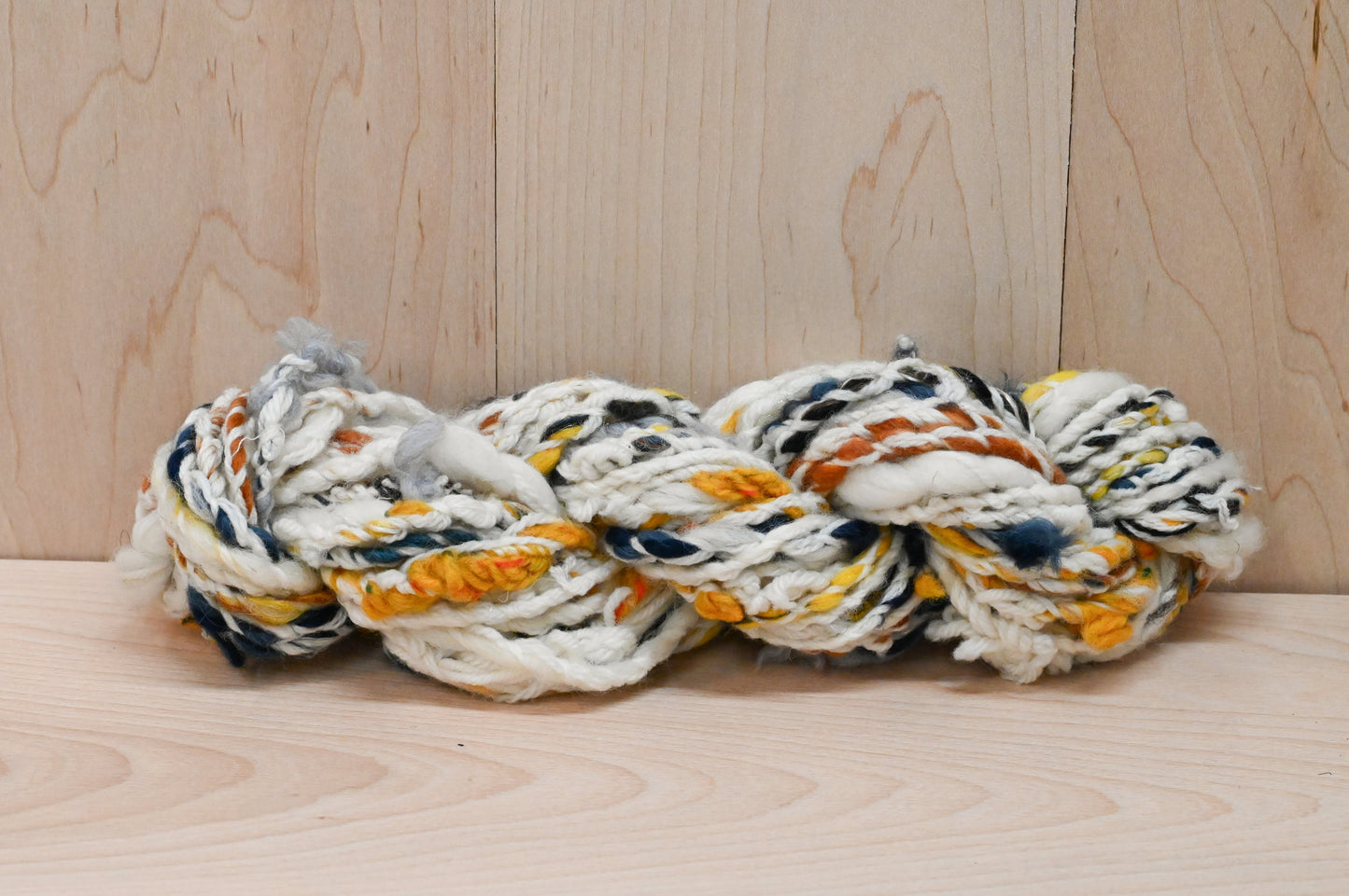 Handmade Super Chunky Forest Snow Art Yarn Using 100% Upcycled Materials