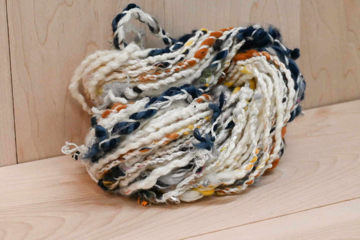 Handmade Super Chunky Forest Snow Art Yarn Using 100% Upcycled Materials
