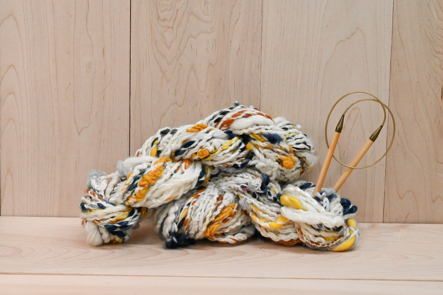 Handmade Super Chunky Forest Snow Art Yarn Using 100% Upcycled Materials
