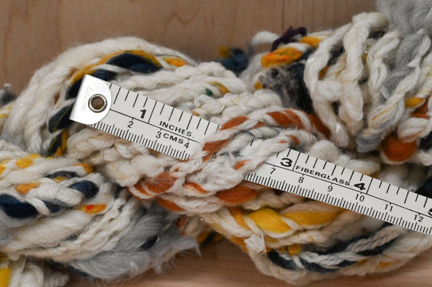 Handmade Super Chunky Forest Snow Art Yarn Using 100% Upcycled Materials