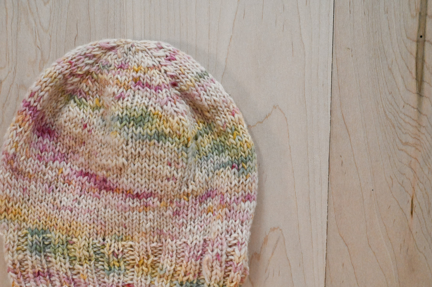 Handmade Lightweight Paper Flowers Beanie Using 100% Small-Farm Wool