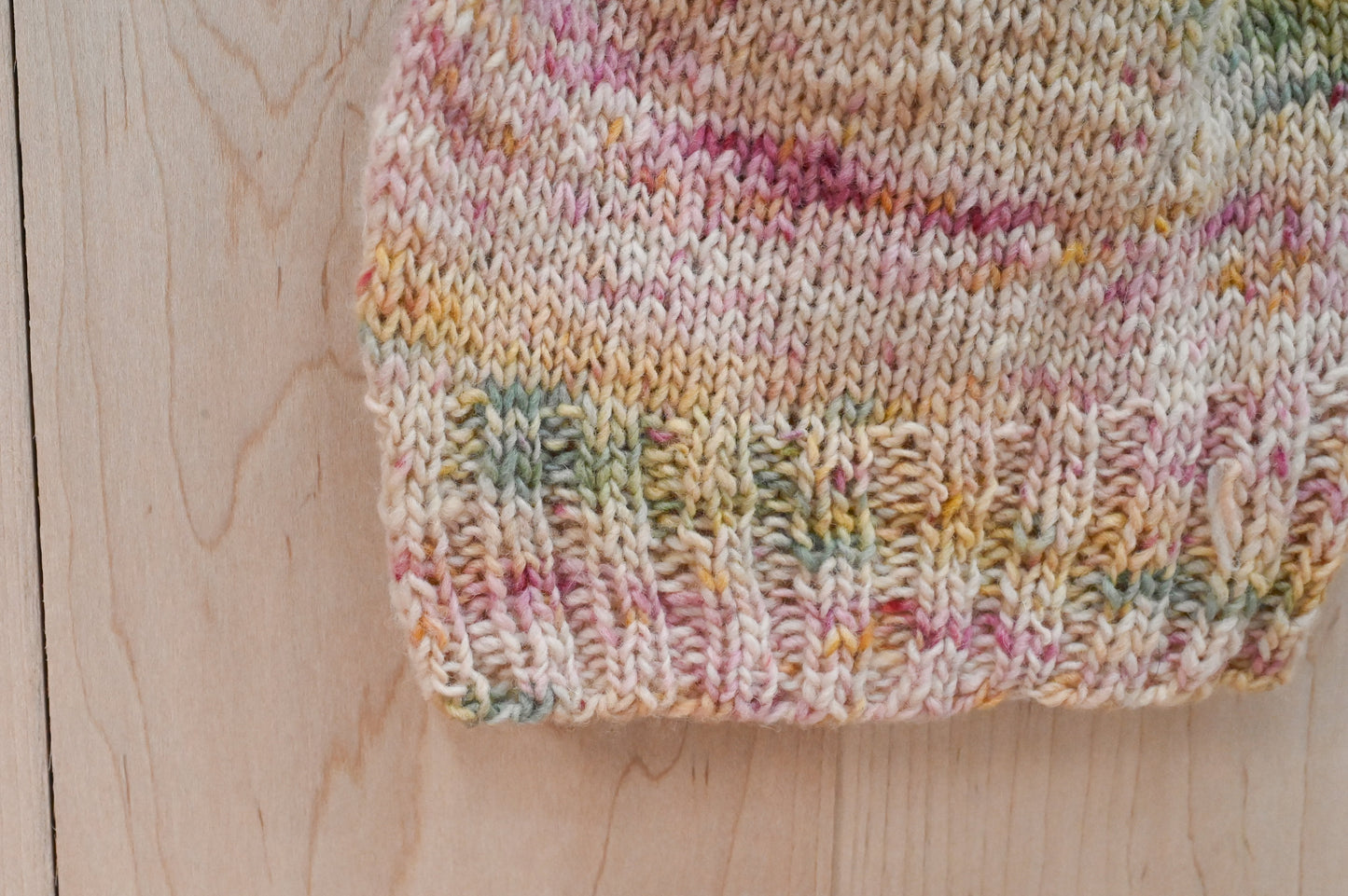 Handmade Lightweight Paper Flowers Beanie Using 100% Small-Farm Wool