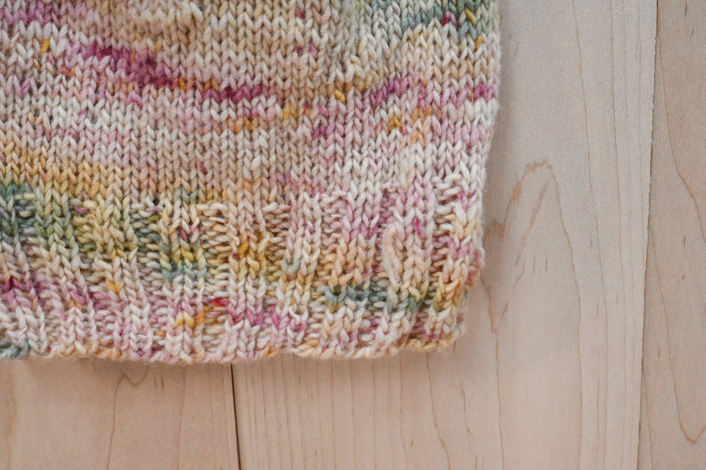 Handmade Lightweight Paper Flowers Beanie Using 100% Small-Farm Wool