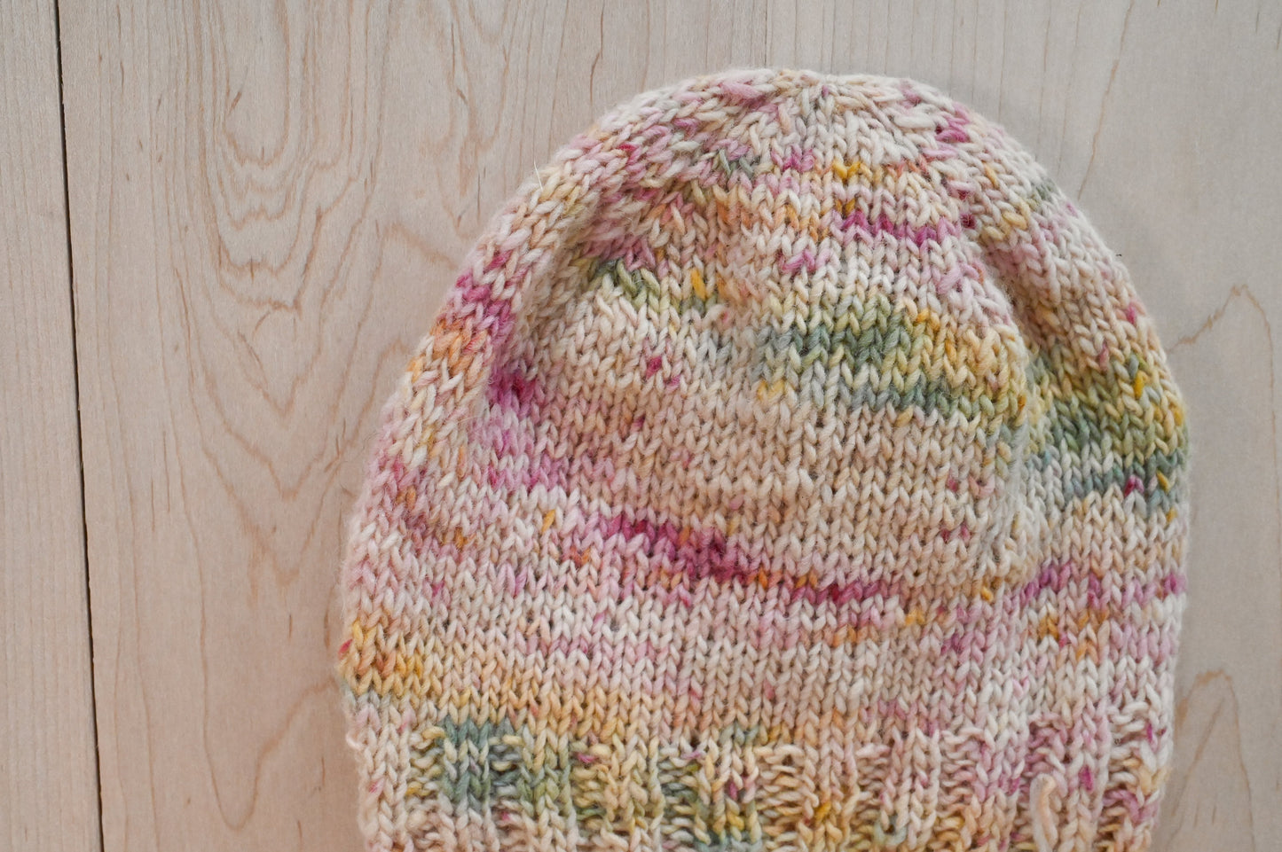 Handmade Lightweight Paper Flowers Beanie Using 100% Small-Farm Wool