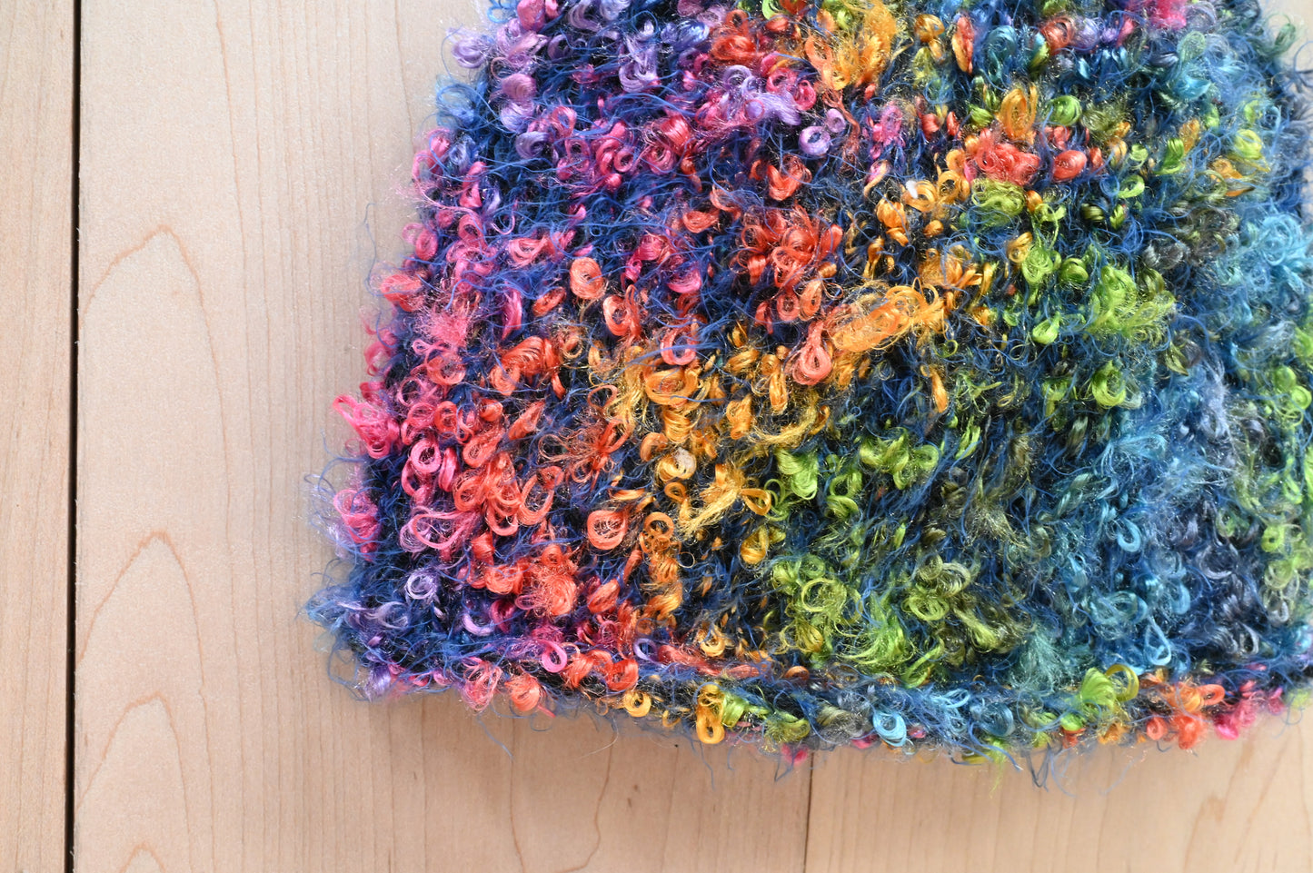 Handmade Multicolor Galaxy Kids' Beanie Using 100% Upcycled Materials