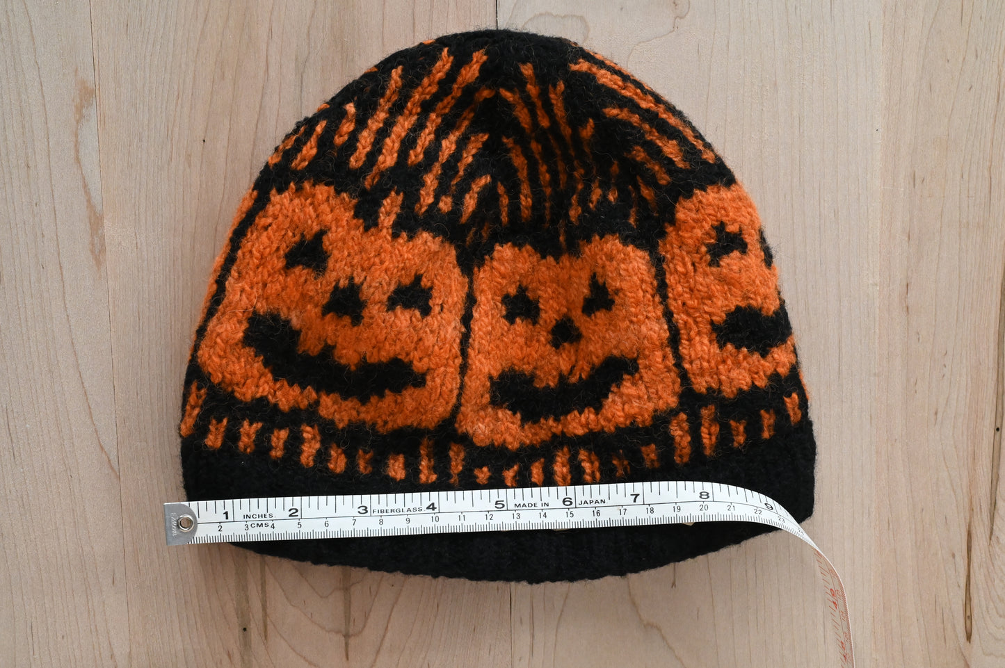 Handmade Children's Felted Smiling Jack-O'-Lantern Hat Using 100% Wool