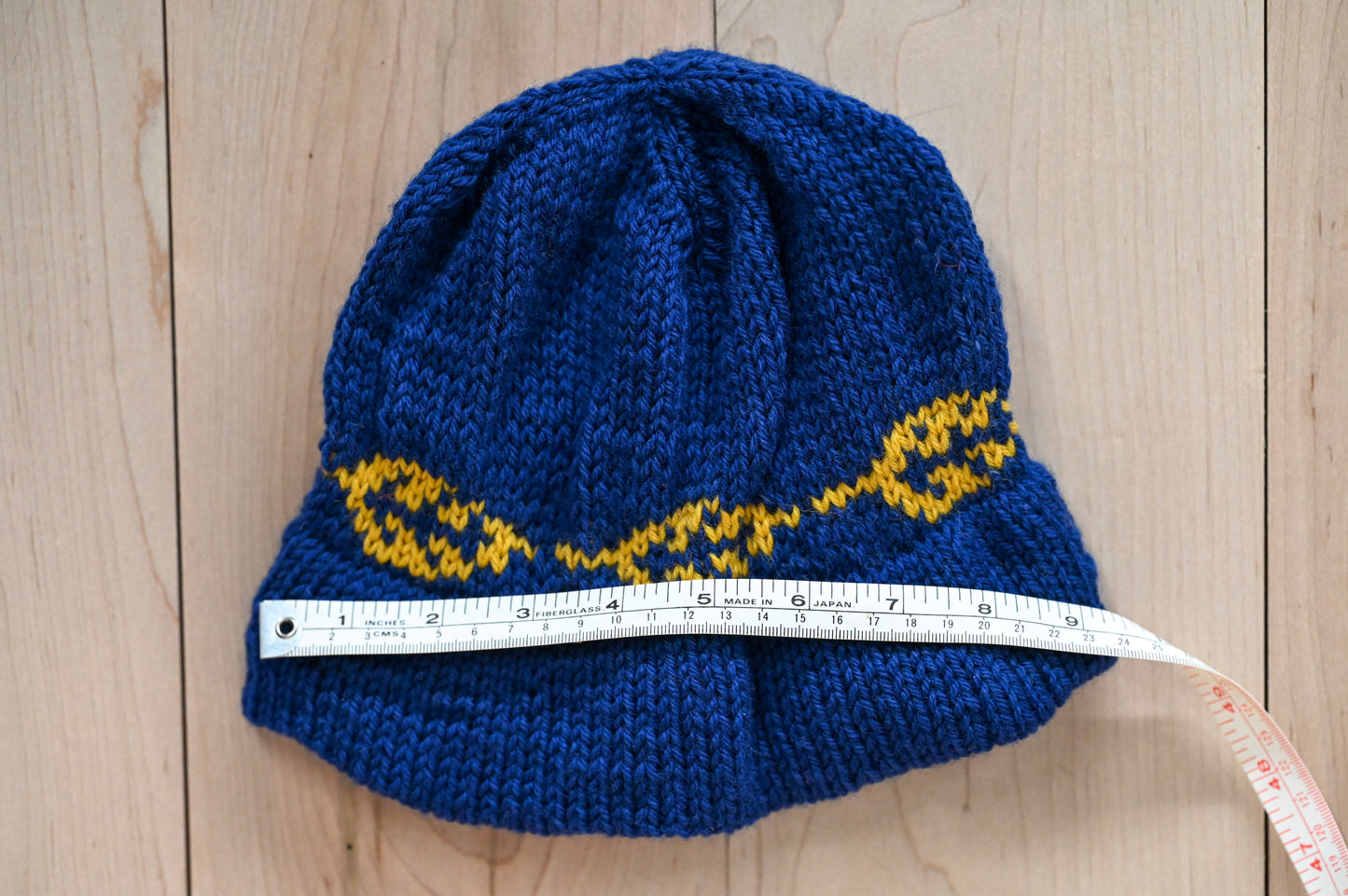 Handmade Golden Leaf Soft Cloche Hat Using 100% Wool