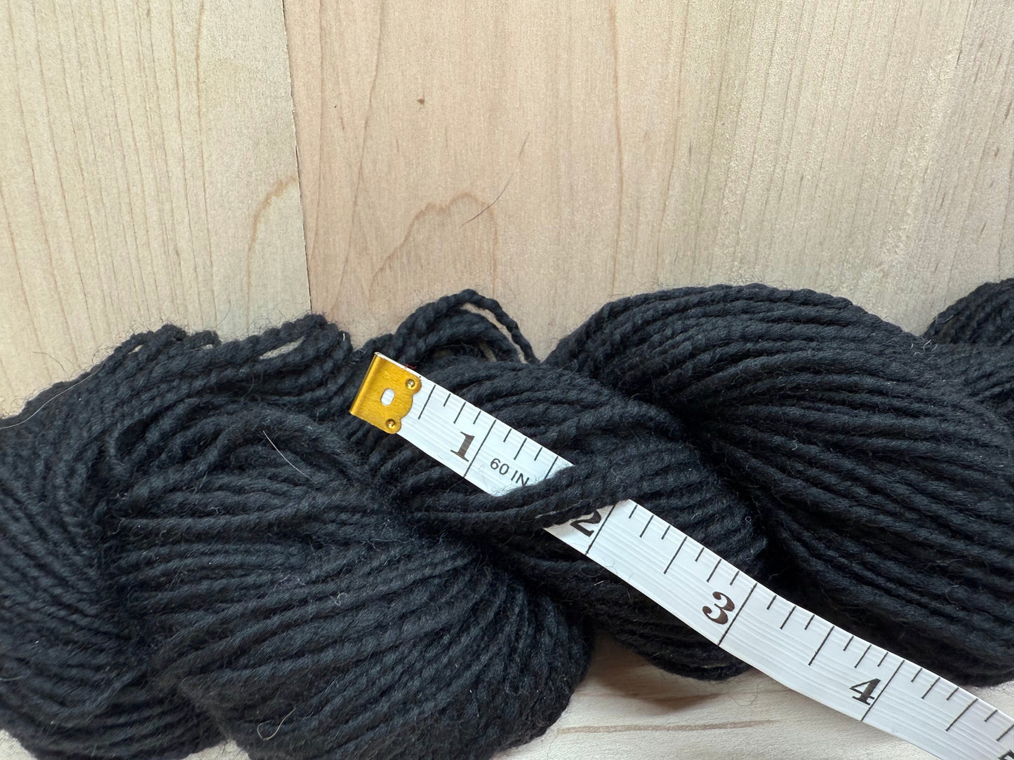 Handmade Obsidian Jet Black Wool Yarn Using 100% Ethical Wool