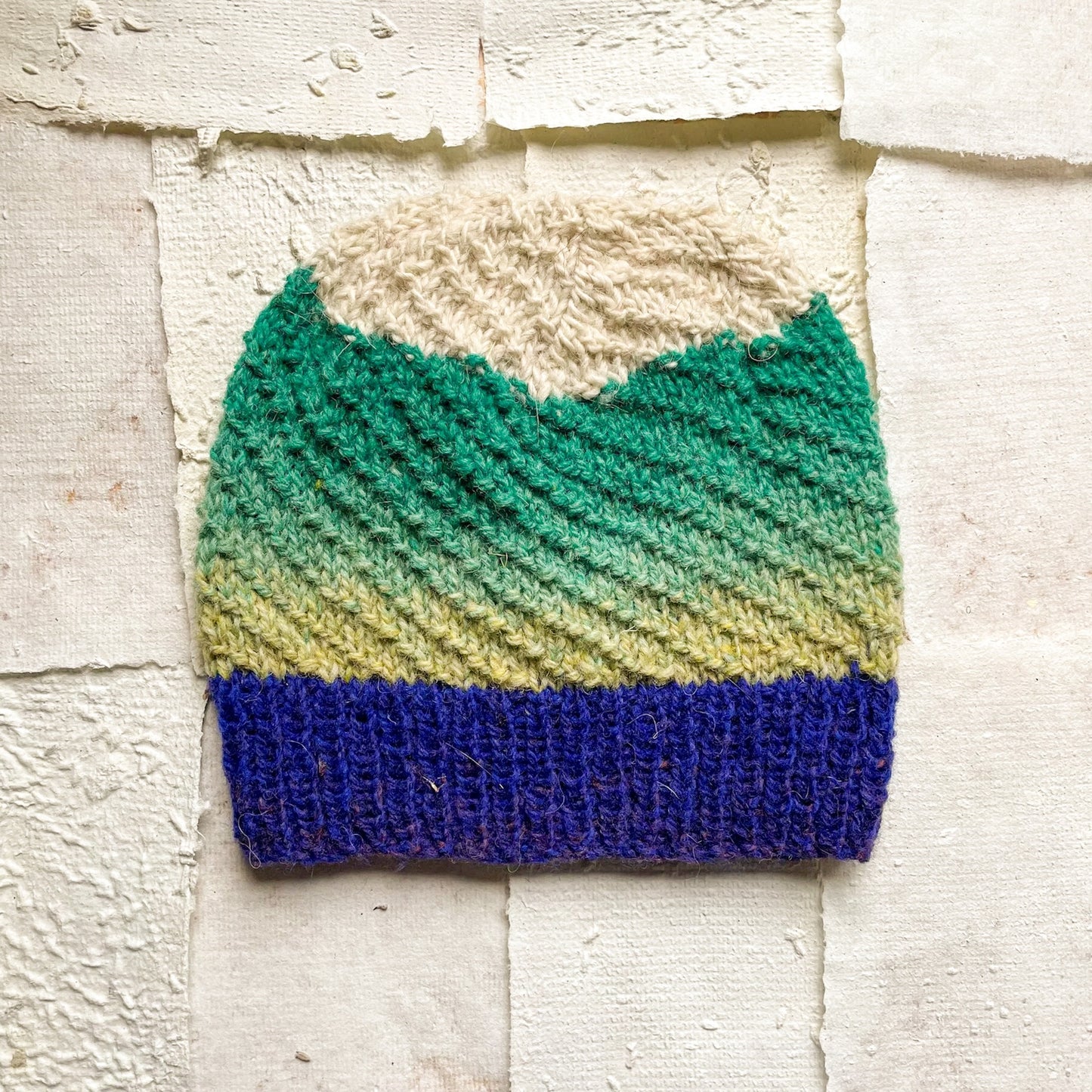 Knitting Pattern: Spiral Hat with Ribbed Brim