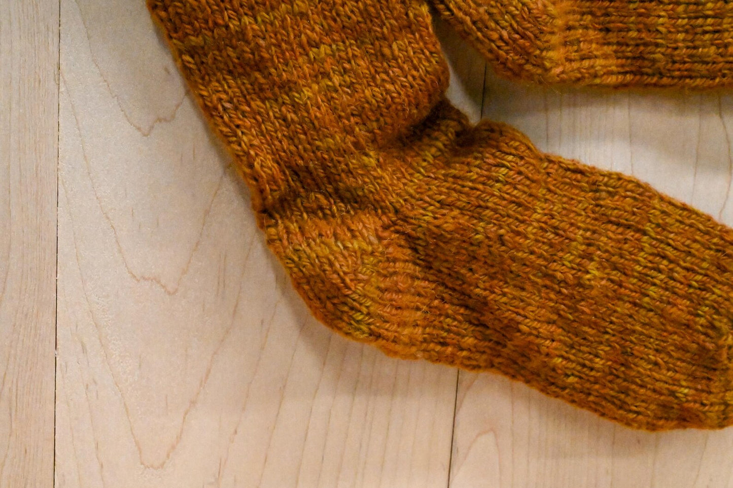 Handmade Tonal Browns Socks Using 100% Small-Farm Wool