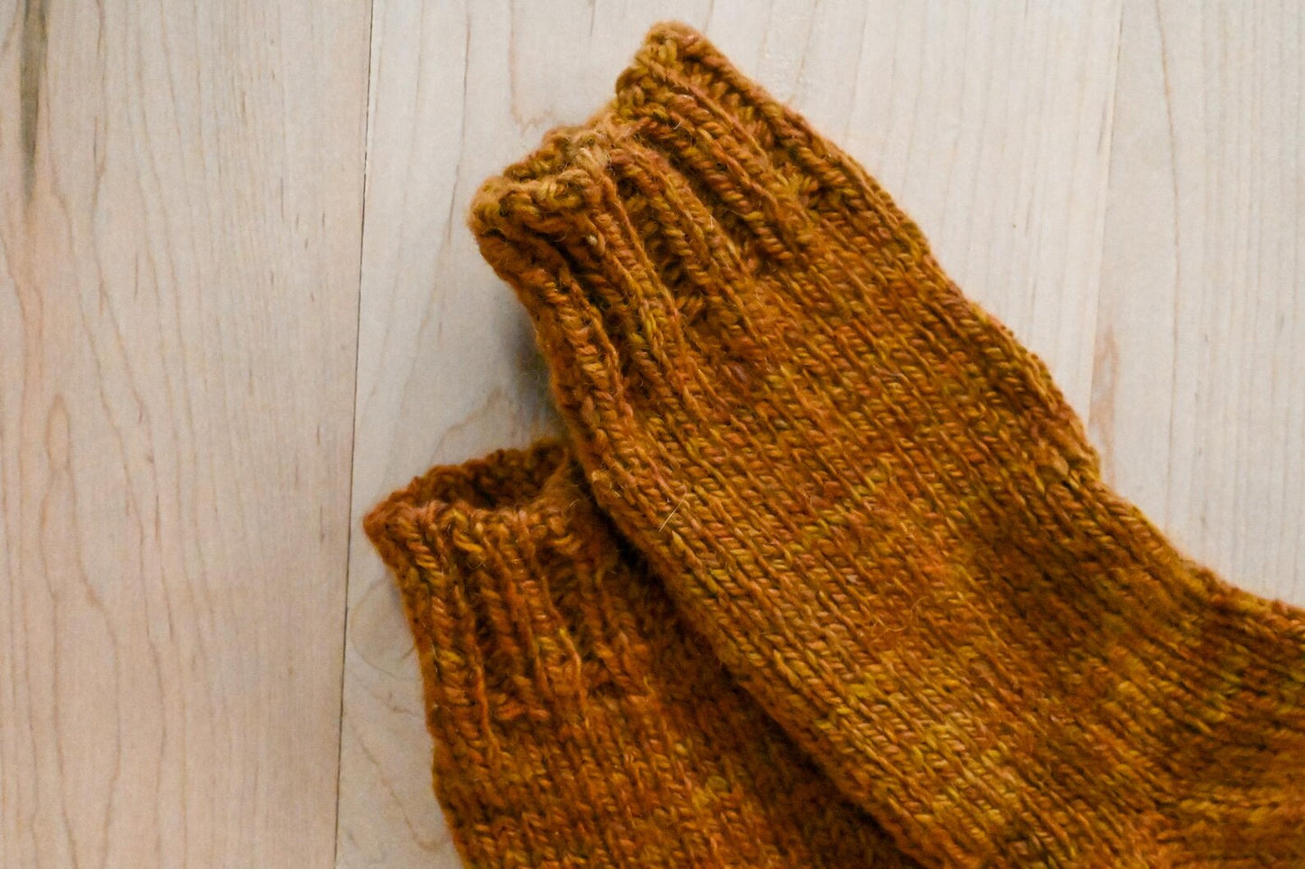 Handmade Tonal Browns Socks Using 100% Small-Farm Wool
