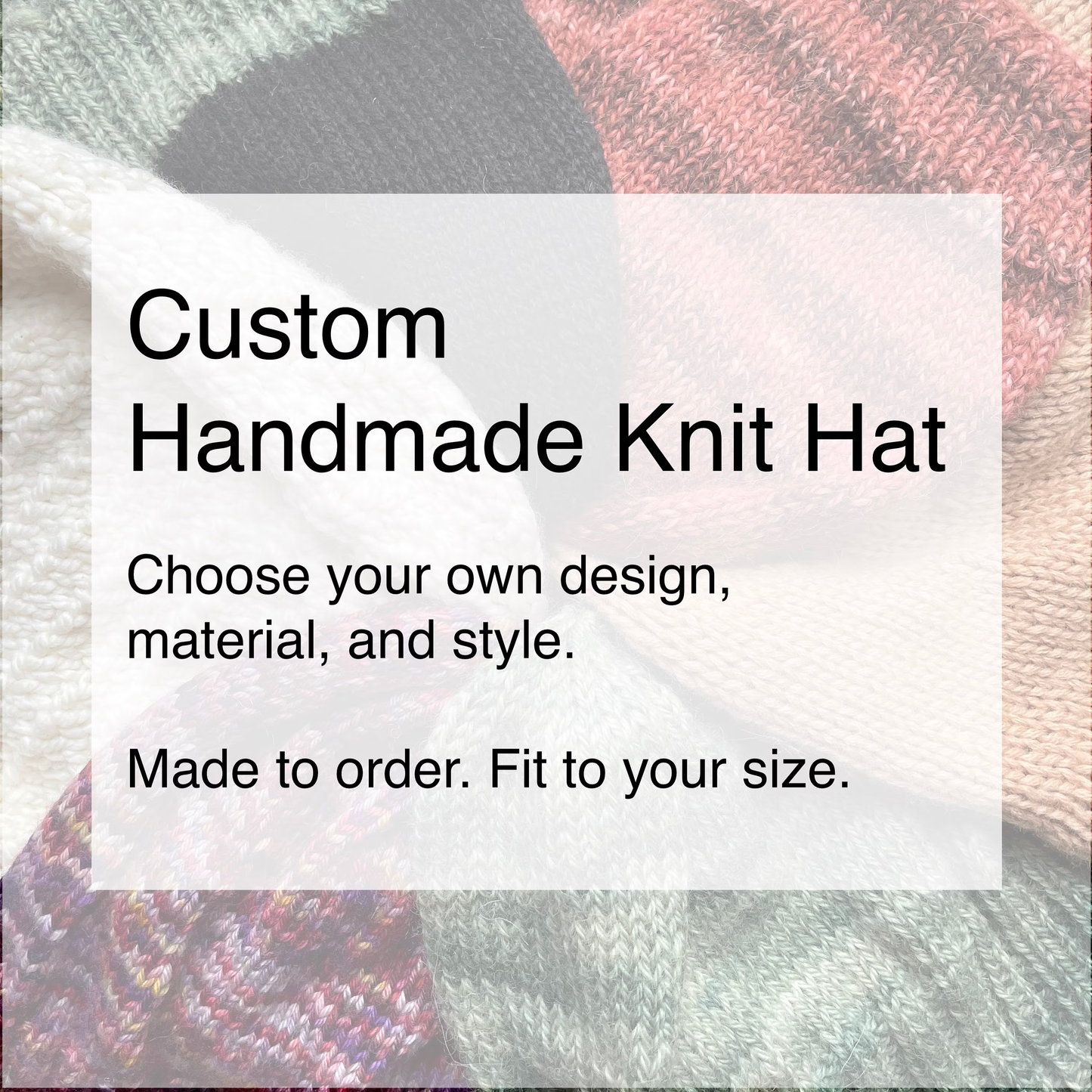 Custom Handmade Knit Hat