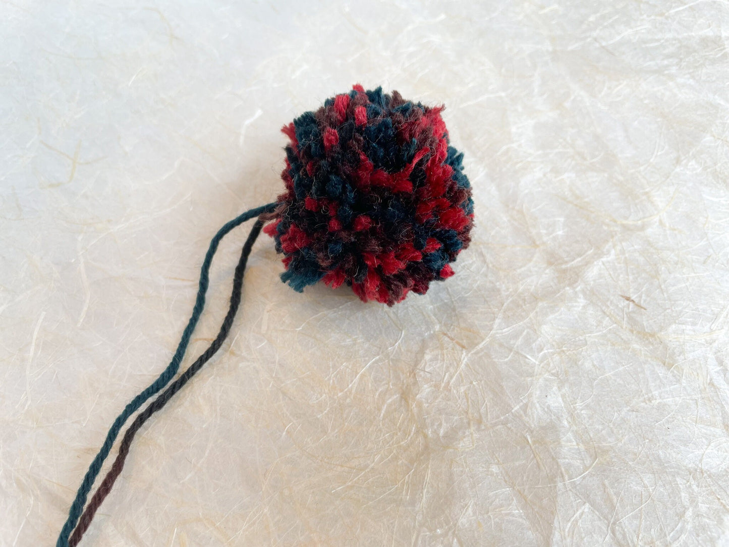 Handmade Dark Berries Pom-Pom Using 100% Vintage Materials