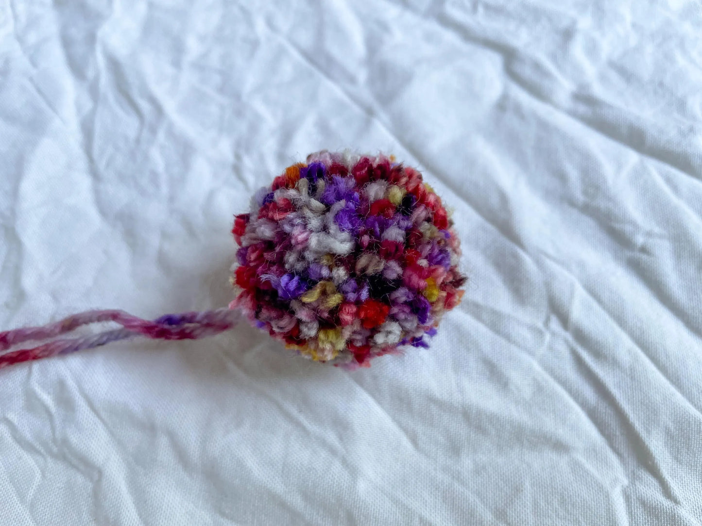 Handmade Cottage Flowers Pom-Pom Using 100% Wool