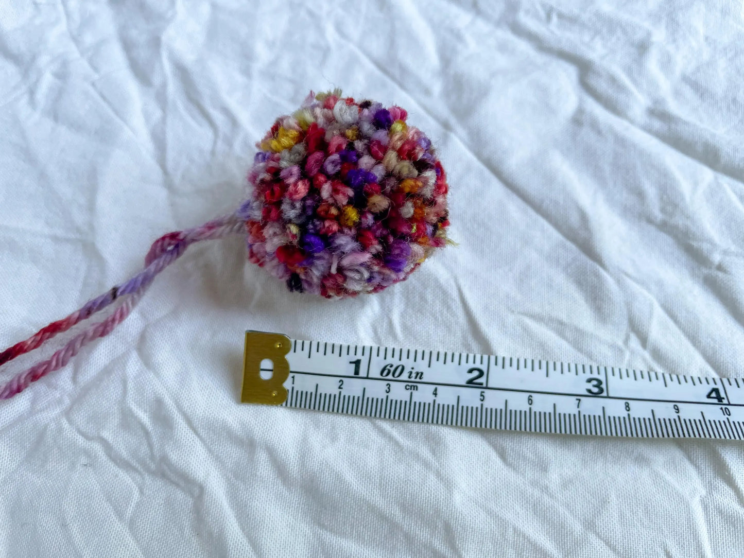 Handmade Cottage Flowers Pom-Pom Using 100% Wool