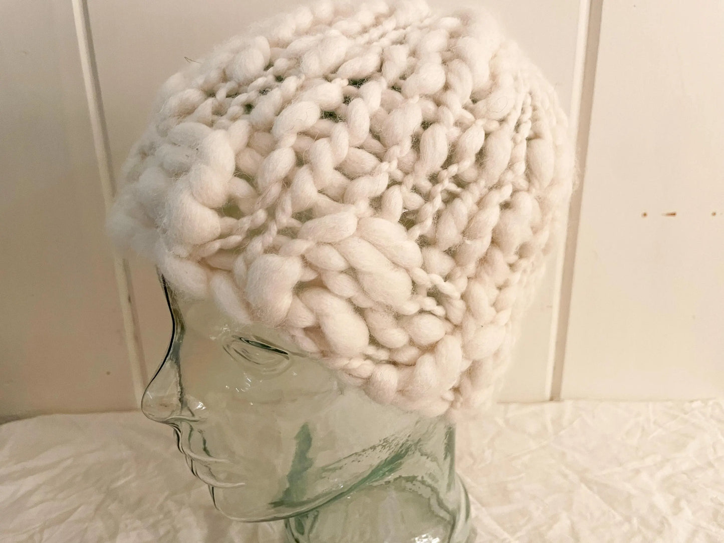 Handmade Cloud Beanie Using 100% Recycled Wool