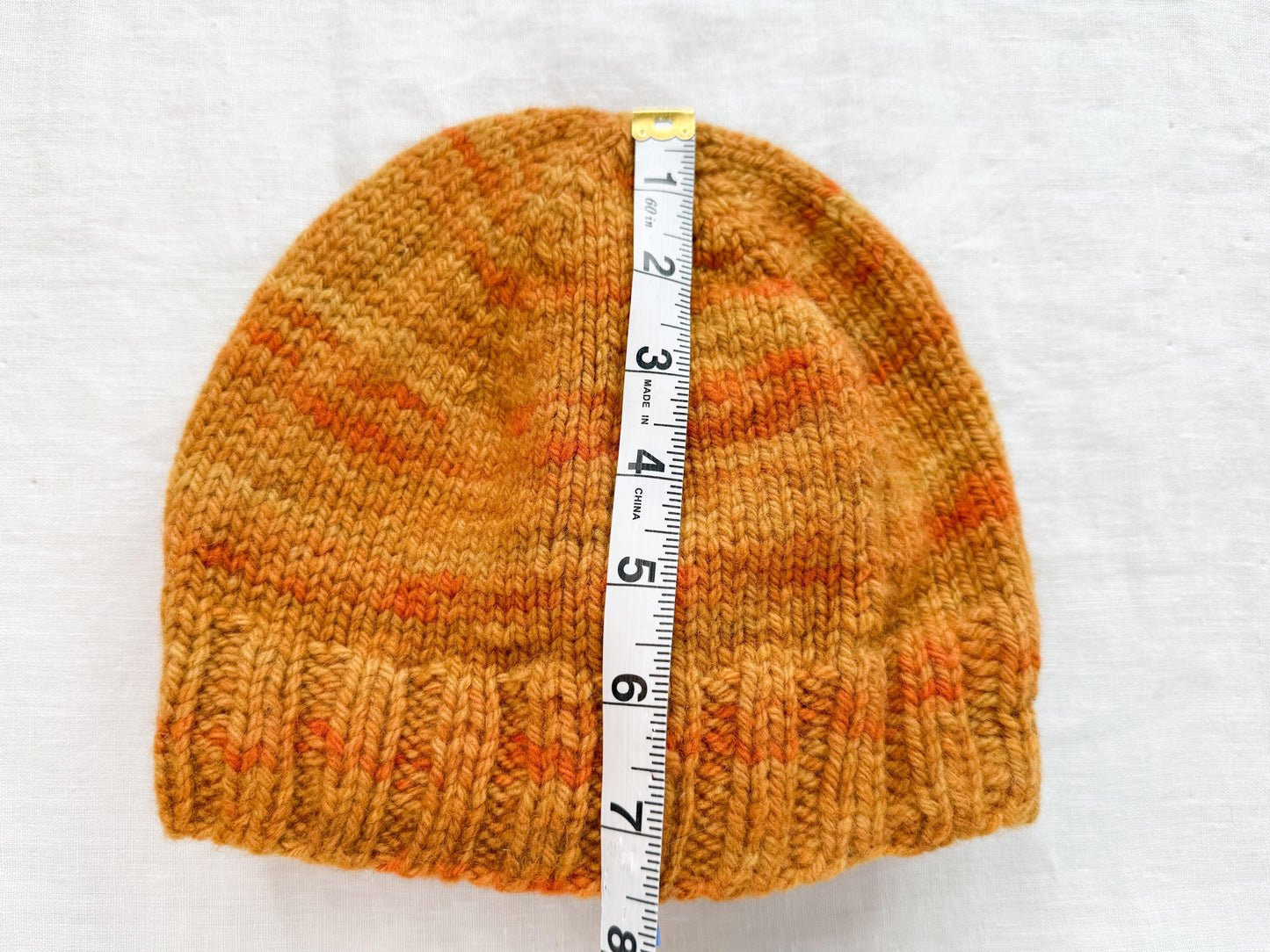 Handmade Golden Maple Beanie Using 100% Sustainable Local Wool