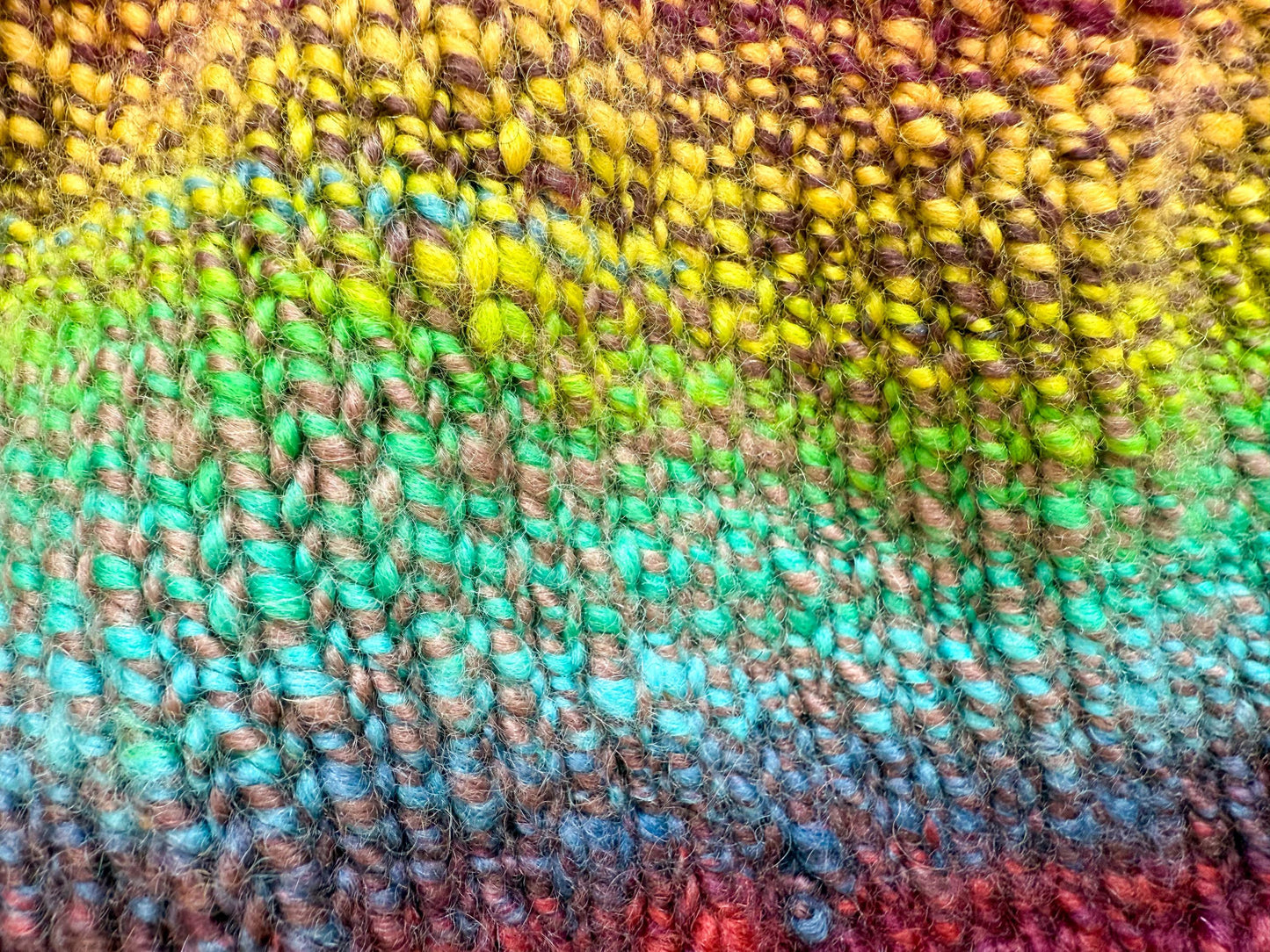 Handknit, Handspun Winter Berry Beanie Using 100% Border Leicester Wool