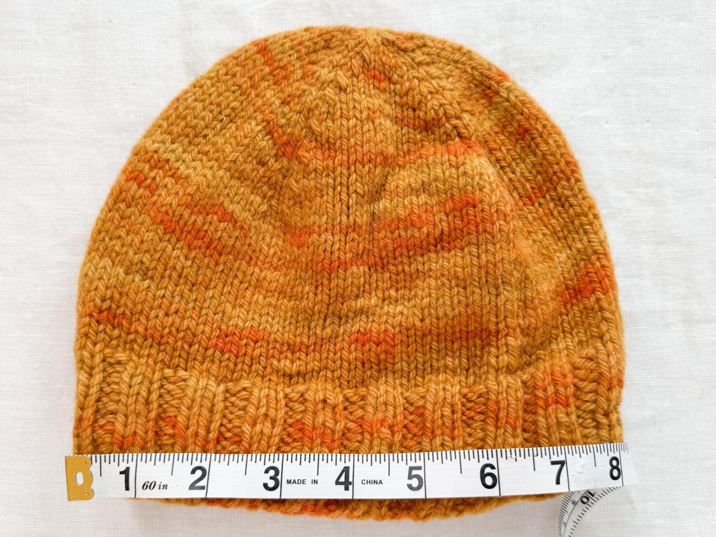 Handmade Golden Maple Beanie Using 100% Sustainable Local Wool