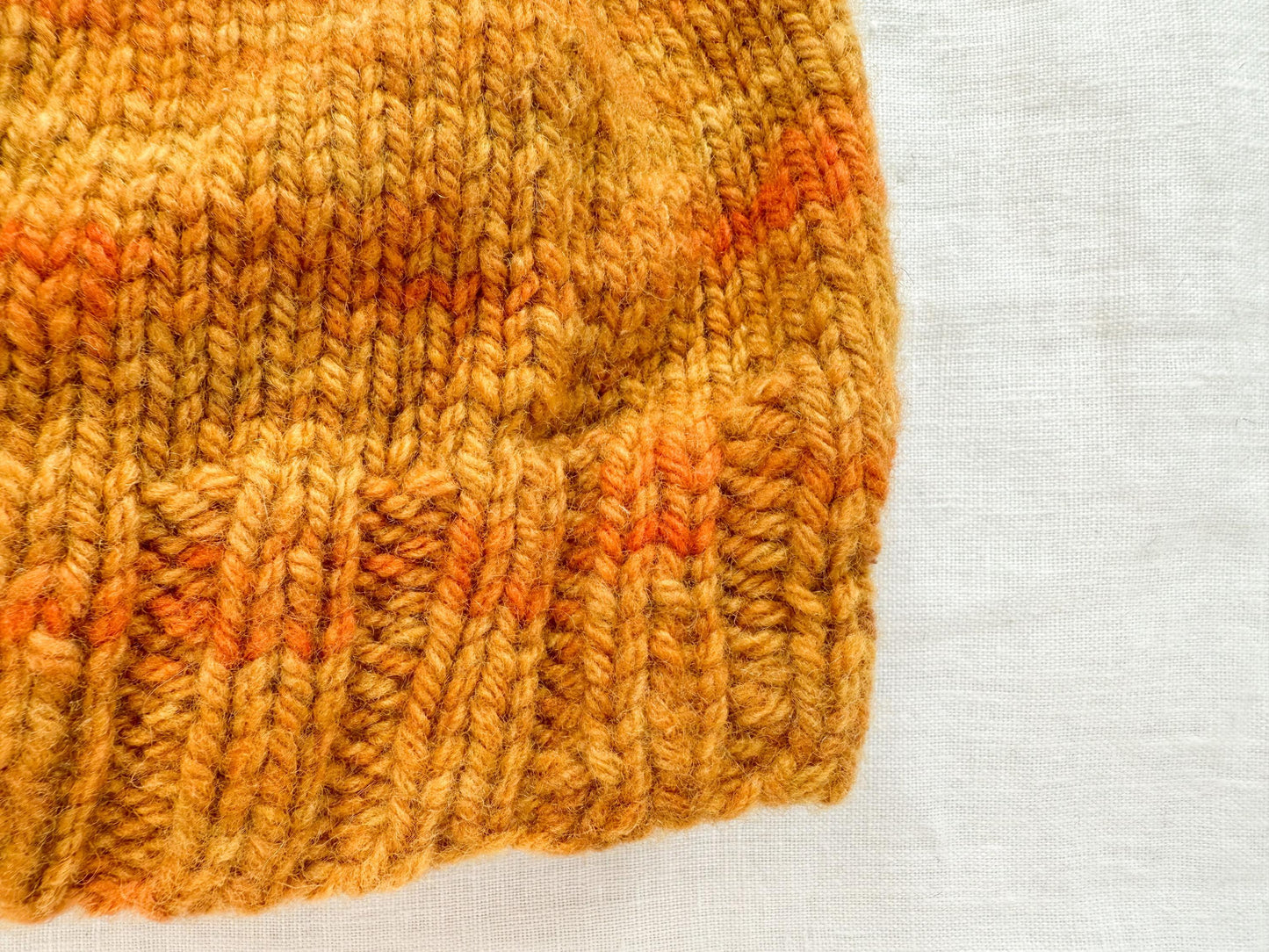 Handmade Golden Maple Beanie Using 100% Sustainable Local Wool