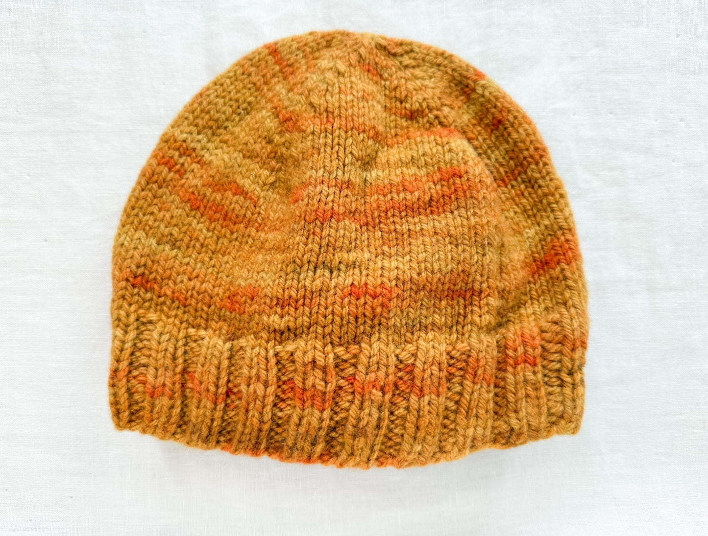Handmade Golden Maple Beanie Using 100% Sustainable Local Wool