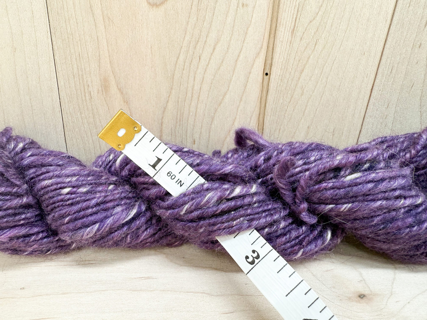 Handspun Purple Amethyst Wool/Silk Yarn