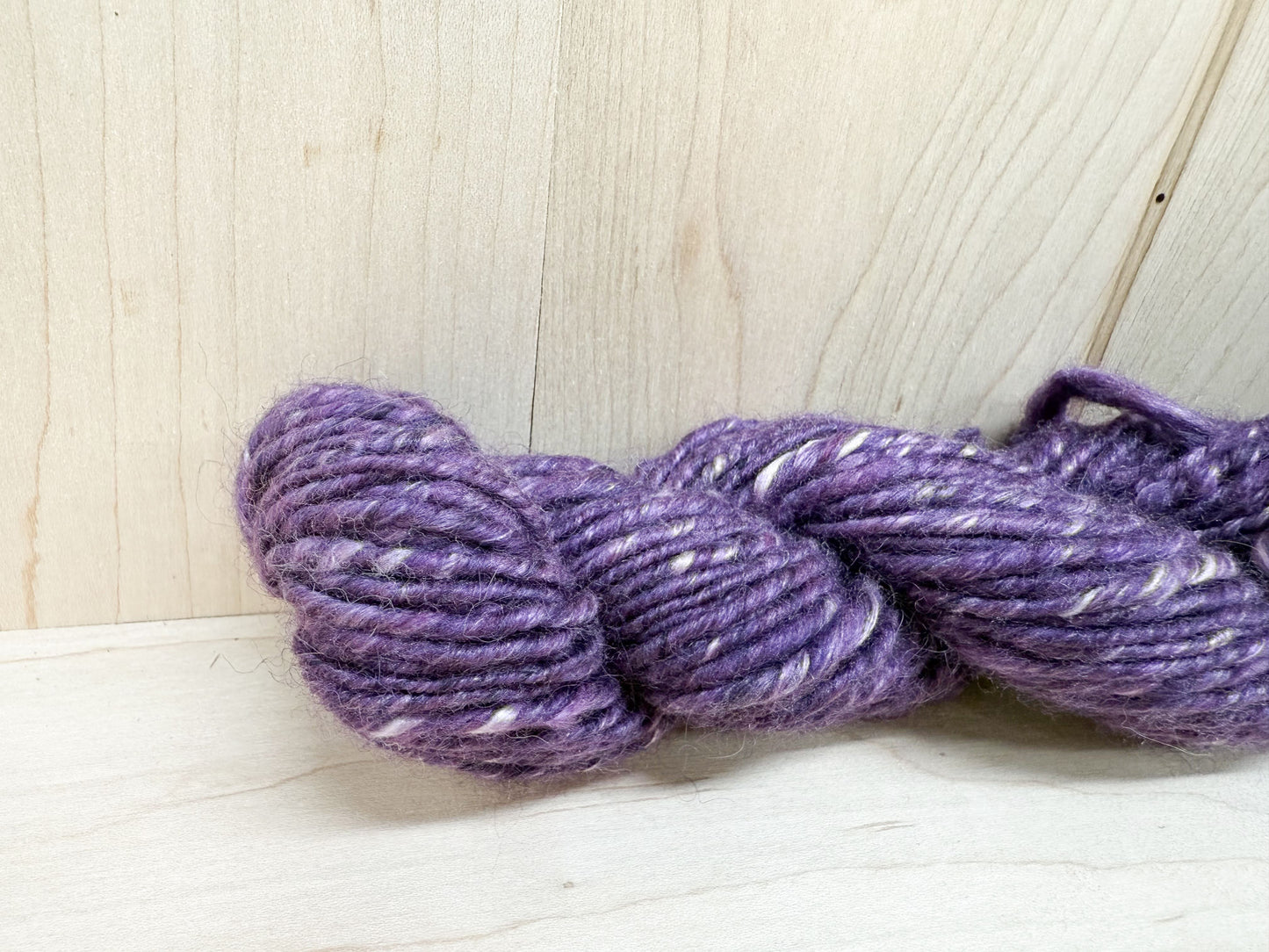 Handspun Purple Amethyst Wool/Silk Yarn