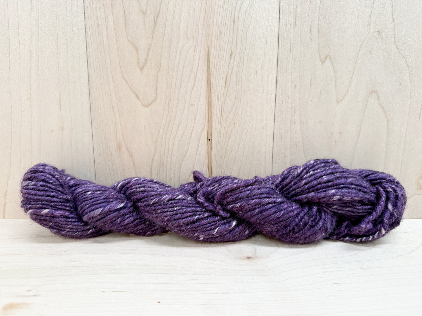 Handspun Purple Amethyst Wool/Silk Yarn