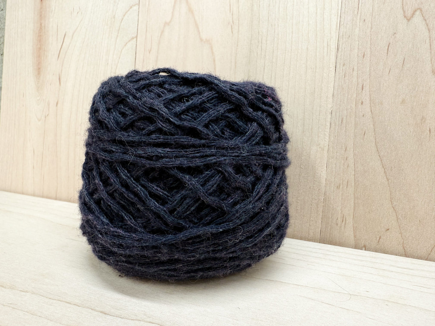 Recycled Navy Blue Wool/Nylon Yarn