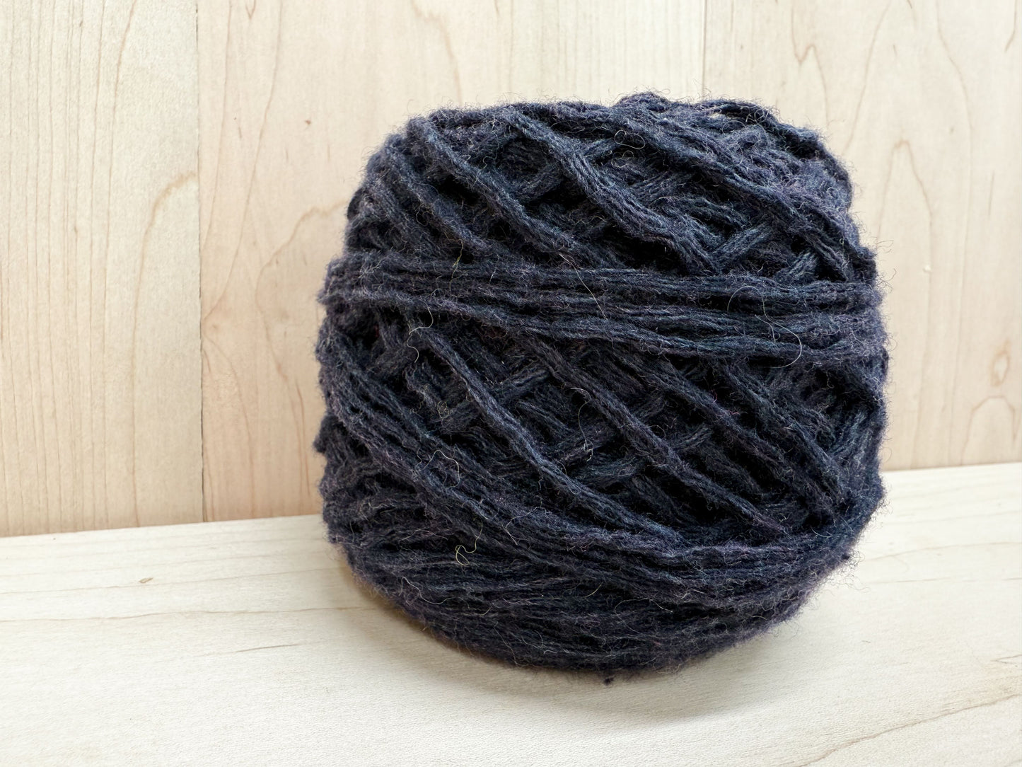 Recycled Navy Blue Wool/Nylon Yarn