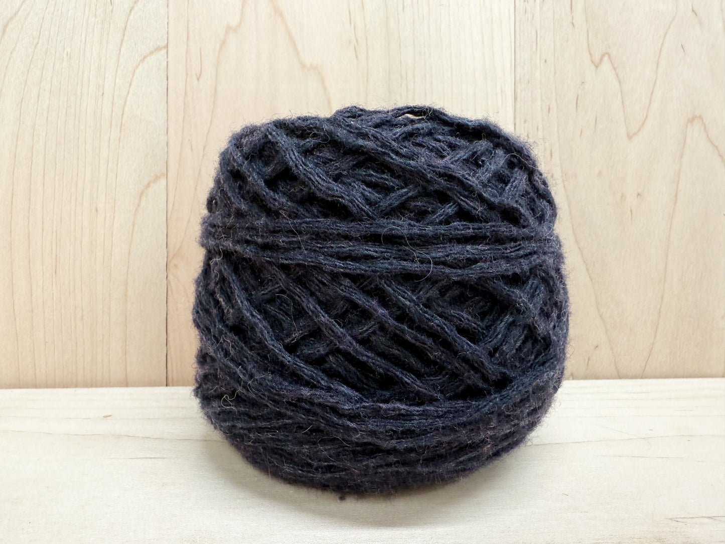 Recycled Navy Blue Wool/Nylon Yarn