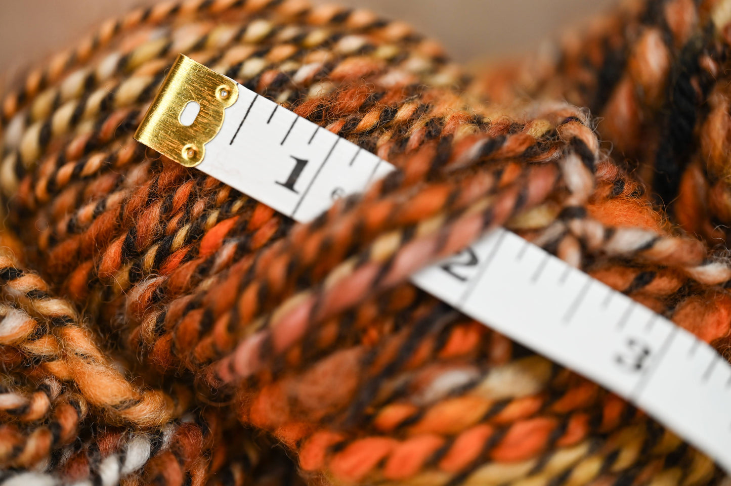 Handspun Autumn Gold Wool Yarn Using Recycled Wool