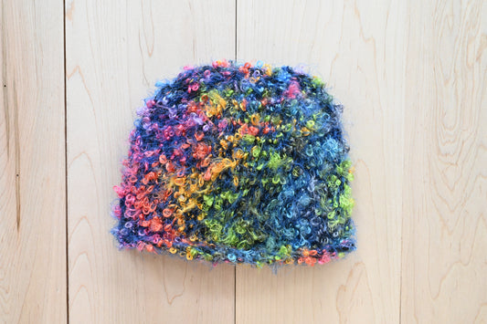 Handmade Multicolor Galaxy Kids' Beanie Using 100% Upcycled Materials