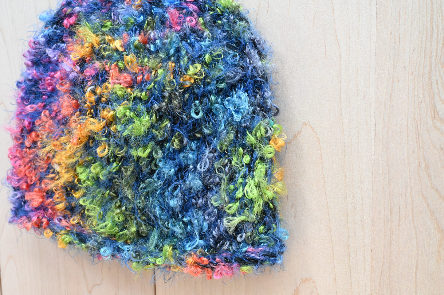 Handmade Multicolor Galaxy Kids' Beanie Using 100% Upcycled Materials