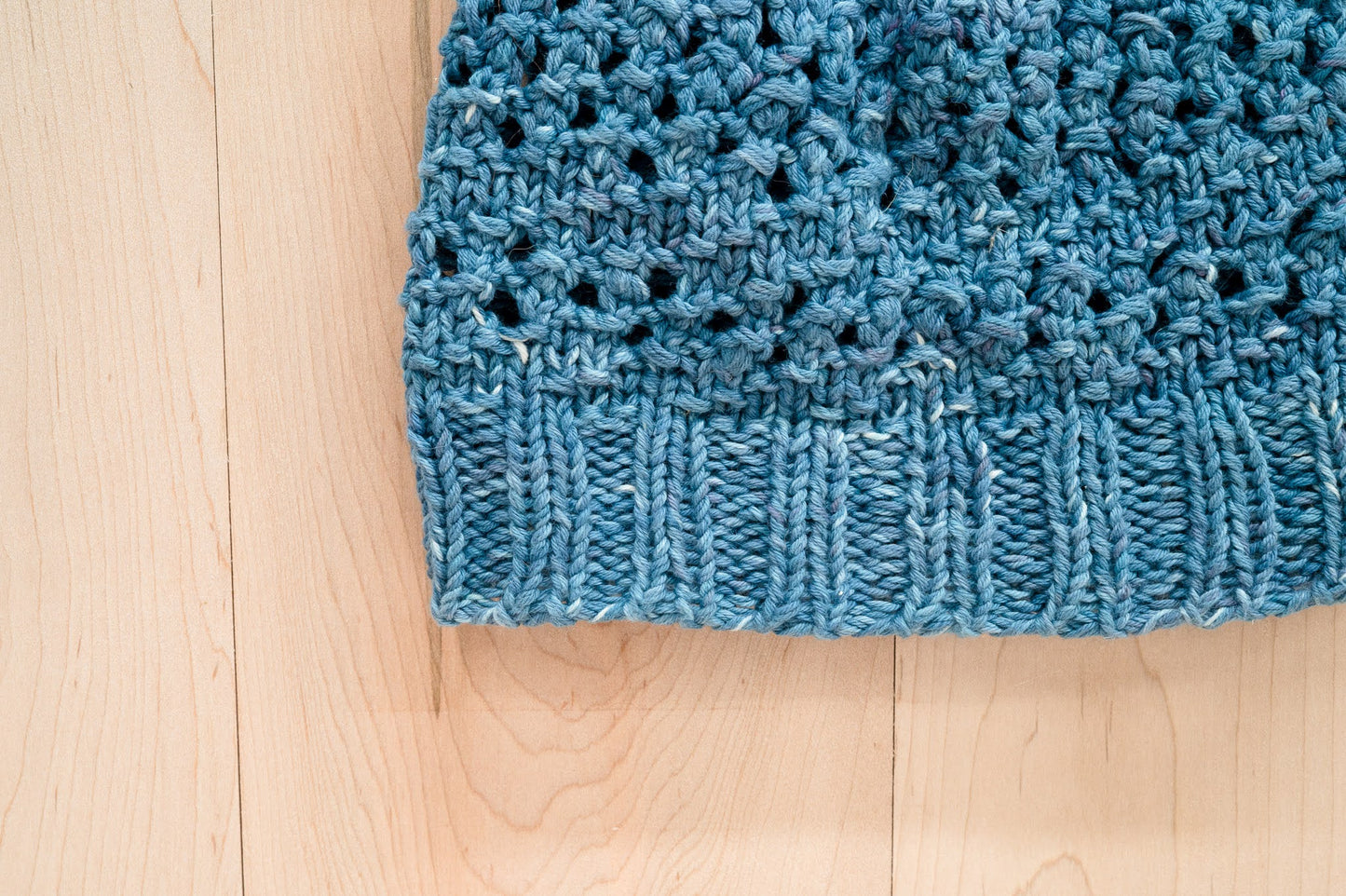 Handmade Cool Blue Raspberry Ventilated Beanie Using 100% Organic Cotton