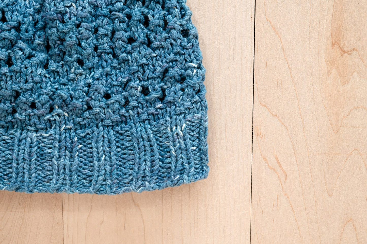 Handmade Cool Blue Raspberry Ventilated Beanie Using 100% Organic Cotton
