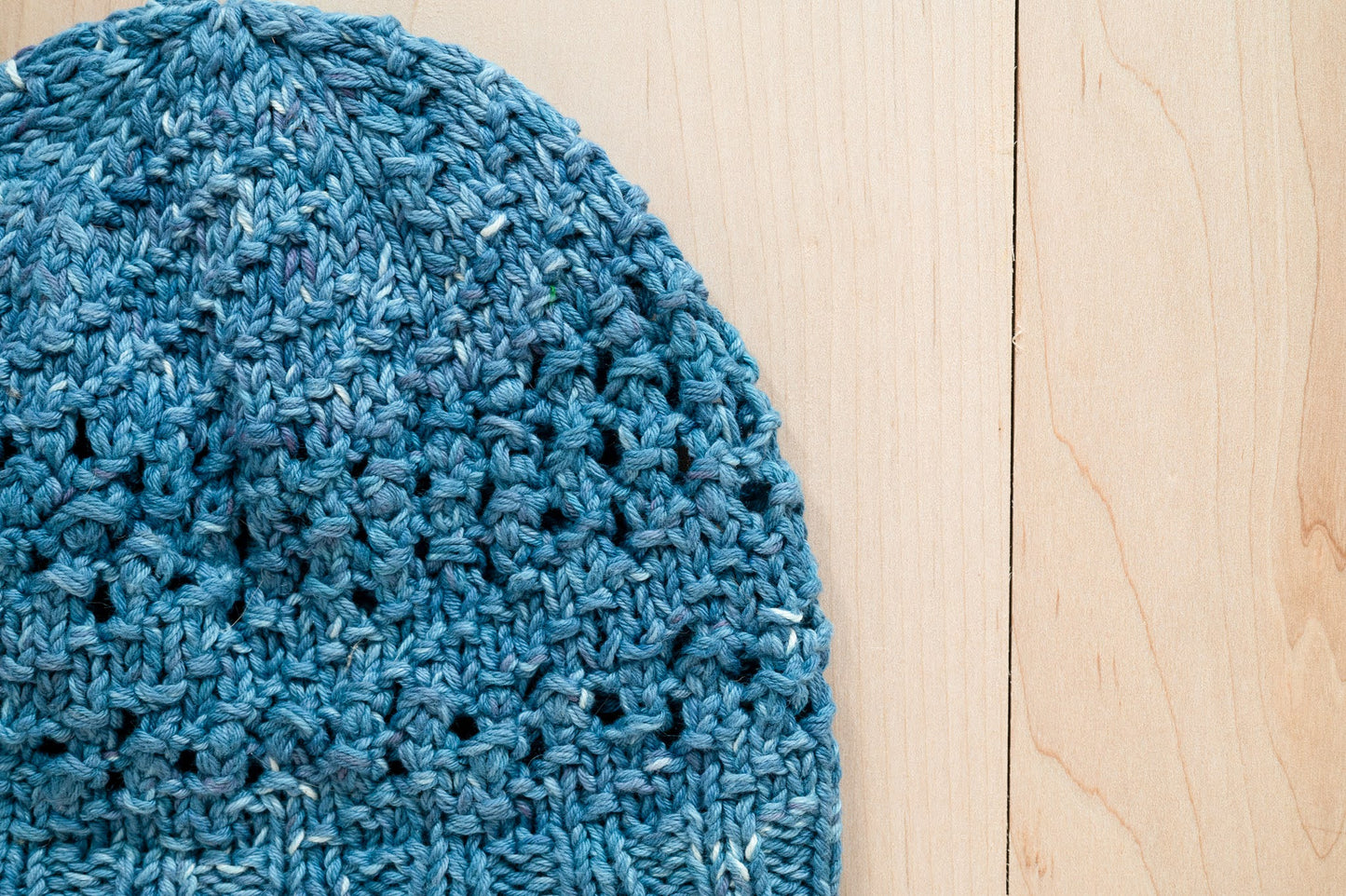 Handmade Cool Blue Raspberry Ventilated Beanie Using 100% Organic Cotton