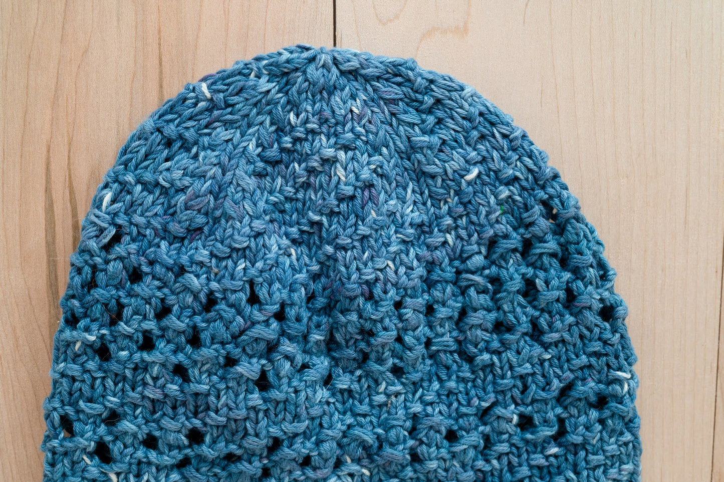 Handmade Cool Blue Raspberry Ventilated Beanie Using 100% Organic Cotton
