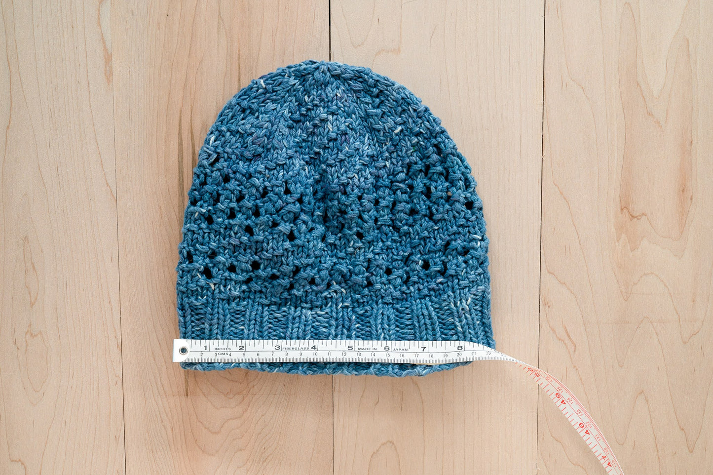 Handmade Cool Blue Raspberry Ventilated Beanie Using 100% Organic Cotton