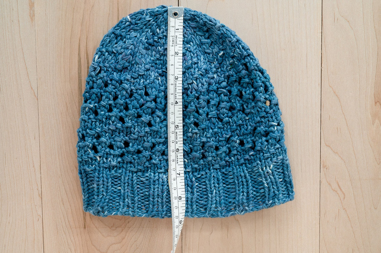 Handmade Cool Blue Raspberry Ventilated Beanie Using 100% Organic Cotton