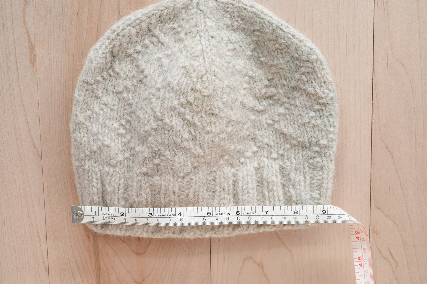 Handmade Thick and Fuzzy Chevron Beanie Using 100% Sustainable Upcycled Wool