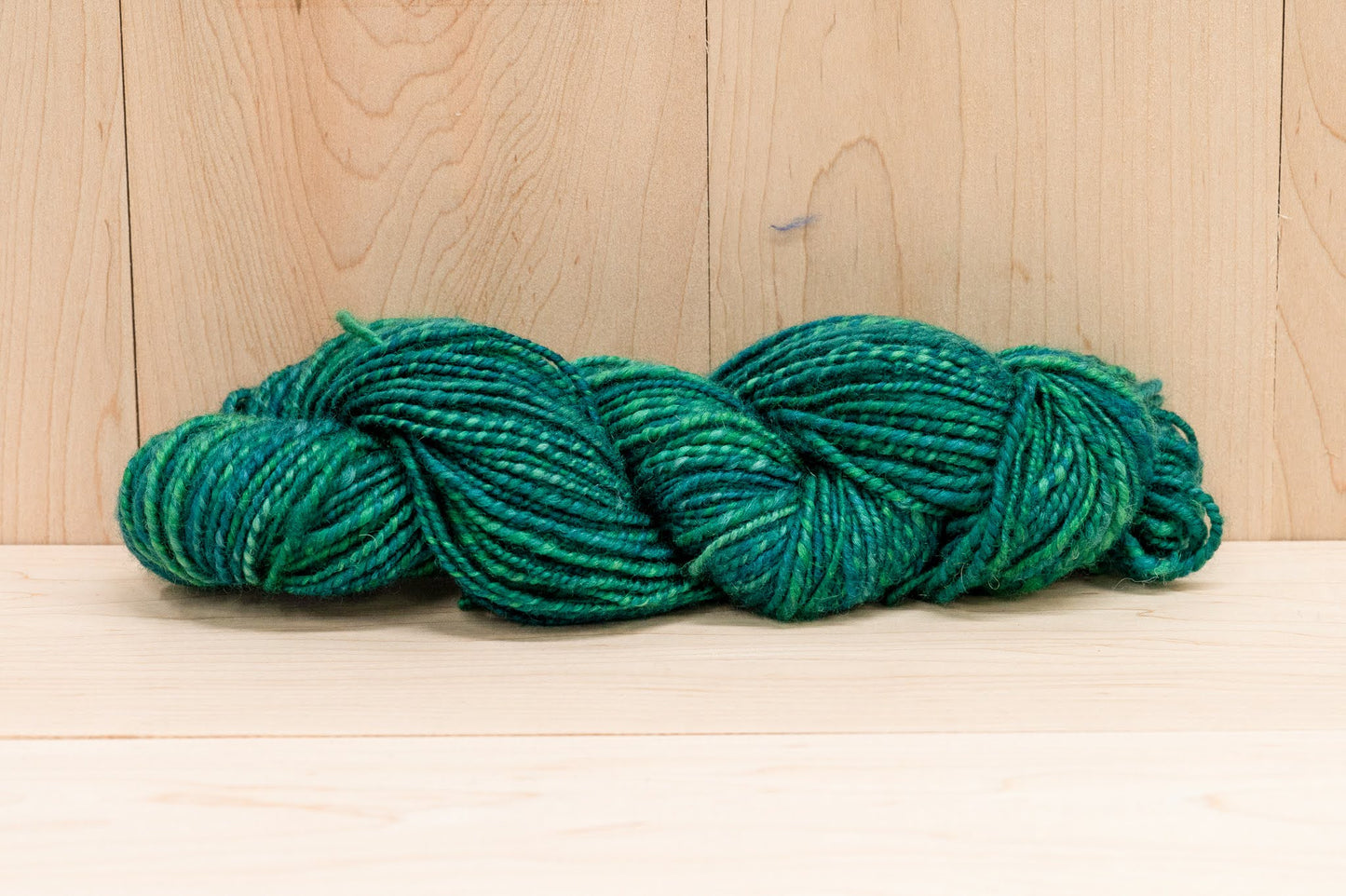 Handspun Sea Green Worsted/DK Yarn Using 100% Wool