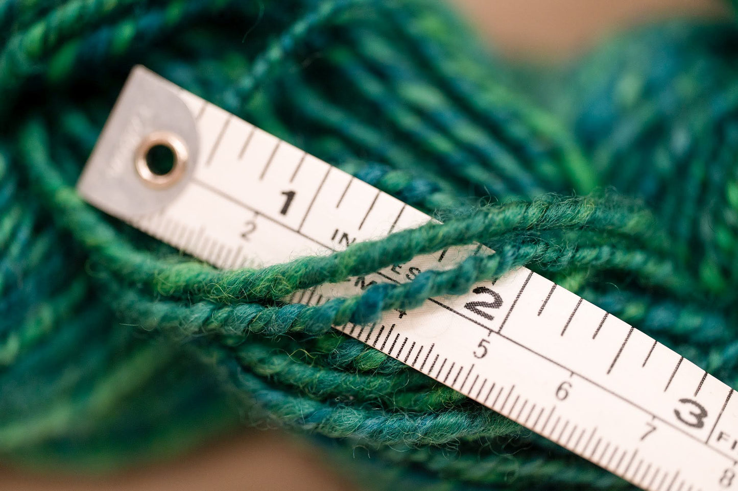Handspun Sea Green Worsted/DK Yarn Using 100% Wool