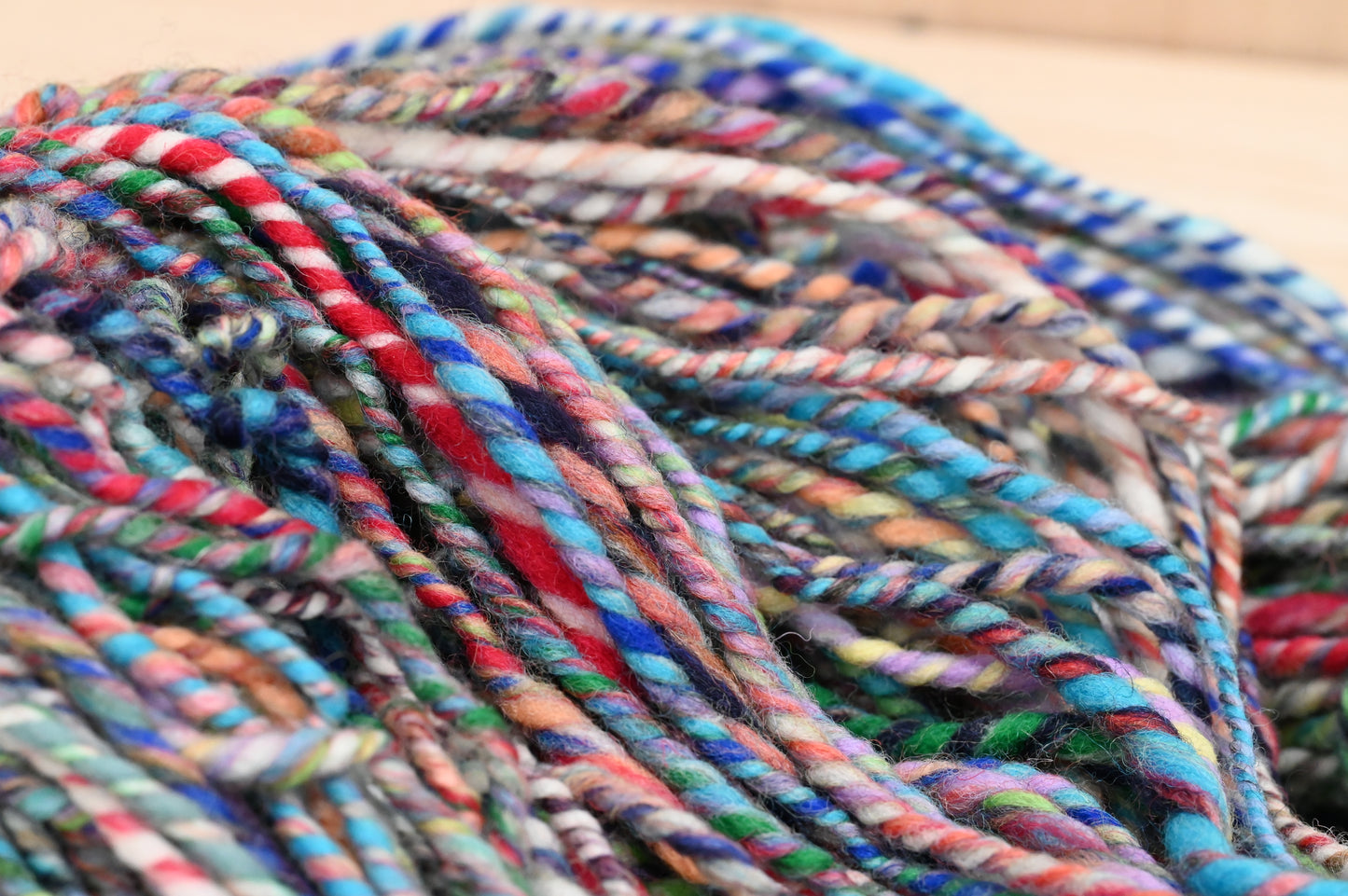 Handspun Aqua-Based Yarn Using 100% Wool