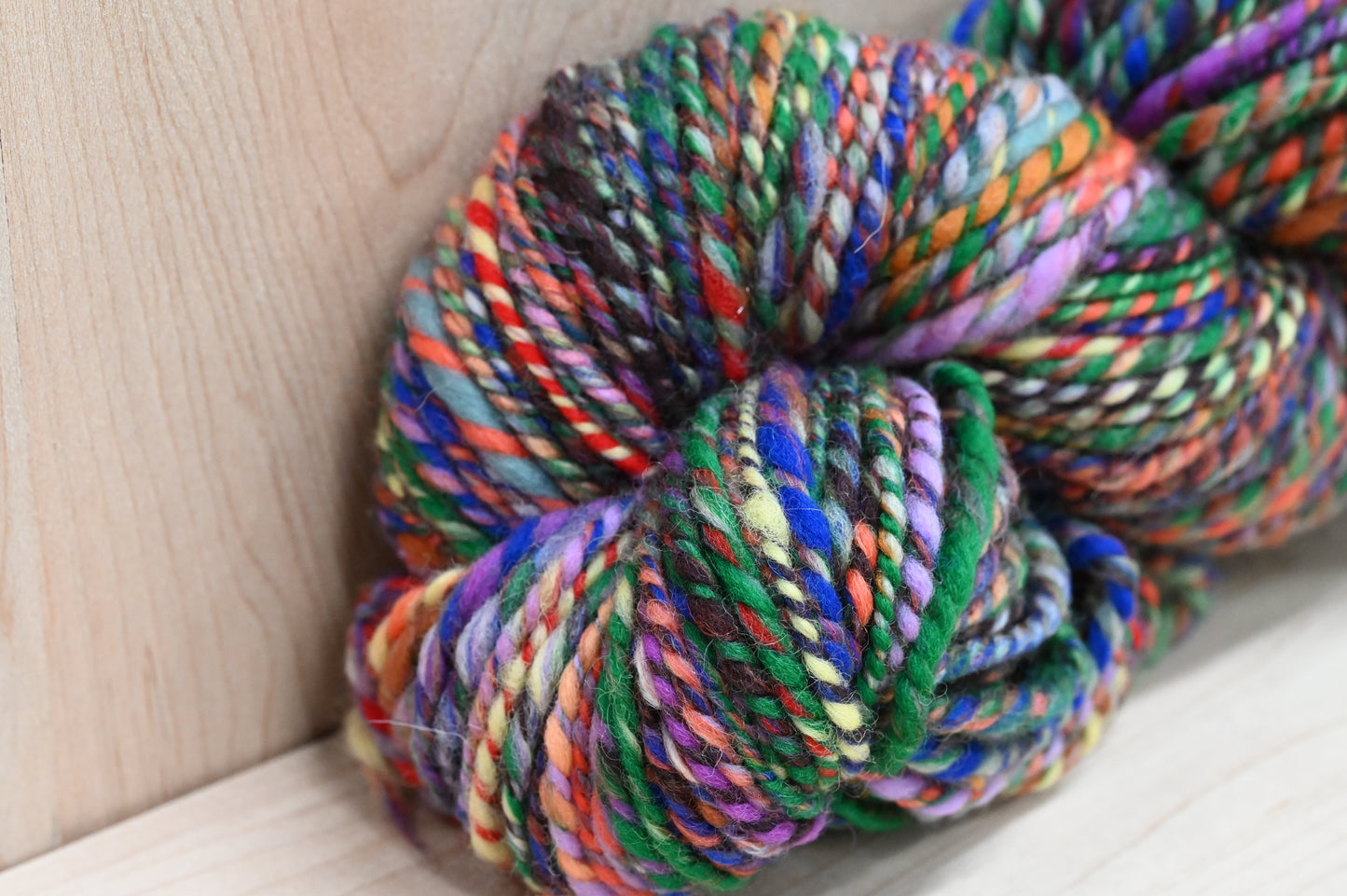 Handspun Rich and Lively Autumn Yarn Using 100% Wool
