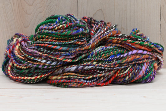 Handspun Rich and Lively Autumn Yarn Using 100% Wool