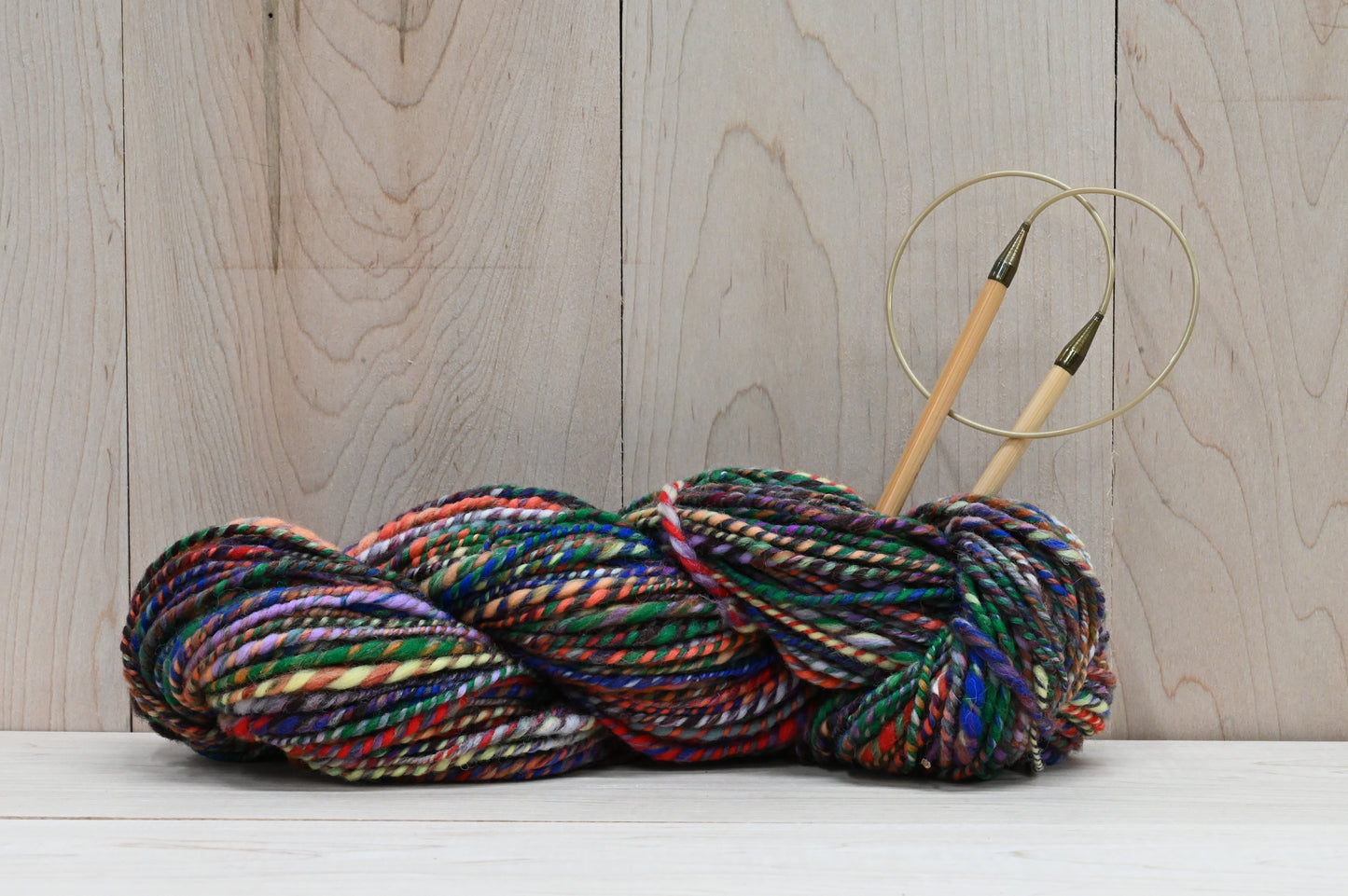 Handspun Rich and Lively Autumn Yarn Using 100% Wool